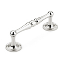 576 PN - Atherton - 4" Knurled Footplate Pull - Polished Nickel