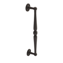 578 10B - Atherton - 15" Knurled Footplate Pull - Oil Rubbed Bronze