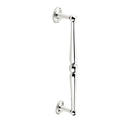 578 PN - Atherton - 15" Knurled Footplate Pull - Polished Nickel