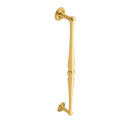 581 SB - Atherton - 15" Plain Footplate Pull - Satin Brass