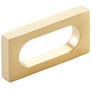 10031-US4 - Modern Oval Slot - 2"cc Cabinet Pull - Satin Brass