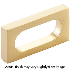 10031-US4 - Modern Oval Slot - 2"cc Cabinet Pull - Satin Brass