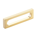 10032-US4 - Modern Oval Slot - 3.5"cc Cabinet Pull - Satin Brass