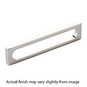 10033-PN - Modern Oval Slot - 5"cc Cabinet Pull - Polished Nickel