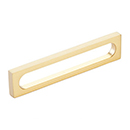 10033-US4 - Modern Oval Slot - 5"cc Cabinet Pull - Satin Brass