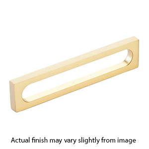 10033-US4 - Modern Oval Slot - 5"cc Cabinet Pull - Satin Brass