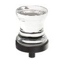 76 - City Lights - 1-1/8" Concave Glass Knob - Oil Rubbed Bronze