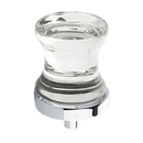 76 - City Lights - 1-1/8" Concave Glass Knob - Polished Chrome