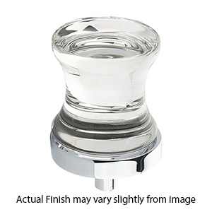 76 - City Lights - 1-1/8" Concave Glass Knob - Polished Chrome