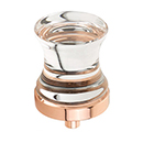 76 - City Lights - 1-1/8" Concave Glass Knob - Polished Rose Gold