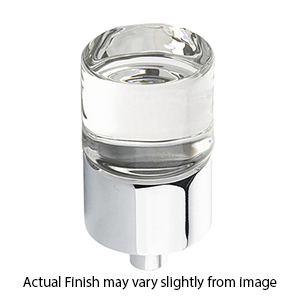 74 - City Lights - 7/8" Cylinder Glass Knob - Polished Chrome