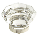 54 - City Lights - 1.75" Faceted Dome Glass Knob - Satin Nickel