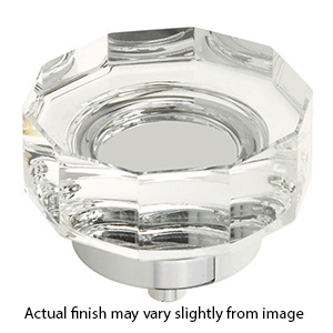 53 - City Lights - 1.75" Large Multi-Sided Glass Knob - Polished Chrome