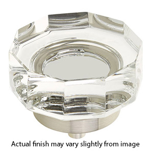 53 - City Lights - 1.75" Large Multi-Sided Glass Knob - Satin Nickel