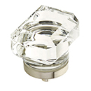 52 - City Lights - 1.75" Rectangular Glass Knob - Satin Nickel