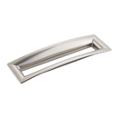 442 15 - Finestrino - 160mm Flared Rectangle Pull - Satin Nickel