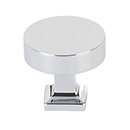 469-26 - Haniburton - 1.25" Round Knob w/Square Base - Satin Nickel