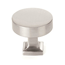 469-15 - Haniburton - 1.25" Round Knob w/Square Base - Satin Nickel