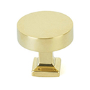 469-UNBR - Haniburton - 1.25" Round Knob w/Square Base - Satin Nickel