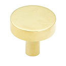 470-UNBR - Haniburton - 1.25" Round Knob - Unlacquered Brass