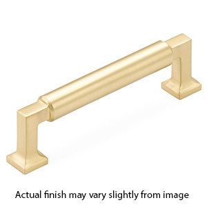 474-SB - Haniburton - 4" cc Cabinet Pull - Satin Brass