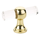 411-03 - Lumiere Transitional - 2" T-Knob - Polished Brass