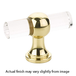 411-03 - Lumiere Transitional - 2" T-Knob - Polished Brass