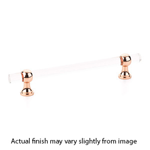 418-PRG - Lumiere Transitional - 8" cc Cabinet Pull - Polished Rose Gold
