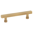 211079 - Noho - 4" cc Square Cabinet Pull - Vintage Brass
