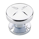 210 26 - Northport - 1 3/8" Round Polygon Knob - Polished Chrome