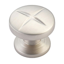 210 BN - Northport - 1 3/8" Round Polygon Knob - Satin Nickel