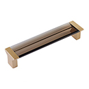 316-SSB-SM - Positano - 5 3/8" Cabinet Pull - Satin Brass/Smoke