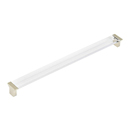 318-15-CL - Positano - 13" Cabinet Pull - Satin Nickel/Clear