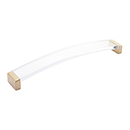 322-SSB-CL - Positano - 9.25" Arched Pull - Satin Brass/Clear