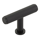 5001-MB - Pub House Knurled - 2" T-Knob - Matte Black