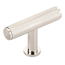 5001-PN - Pub House Knurled - 2" T-Knob - Polished Nickel