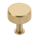 5002-SSB - Pub House Knurled - 1.25" Round Knob - Satin Brass