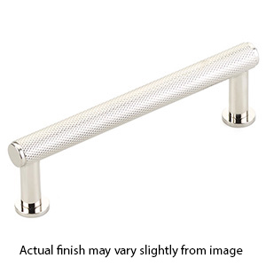 5004-PN - Pub House Knurled - 4" cc Cabinet Pull - Polished Nickel
