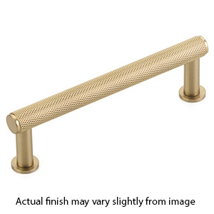 5005-SSB - Pub House Knurled - 5" cc Cabinet Pull - Satin Brass