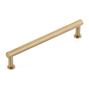 5006-SSB - Pub House Knurled - 6" cc Cabinet Pull - Satin Brass