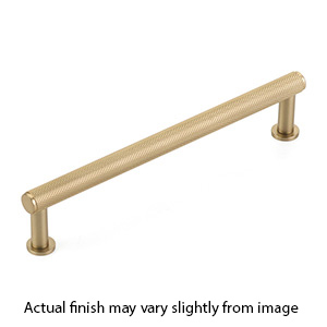 5008-SSB - Pub House Knurled - 8" cc Cabinet Pull - Satin Brass