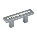 301-MSV - Skyevale - 32 mm Cabinet Pull - Milano Silver w/Crystals