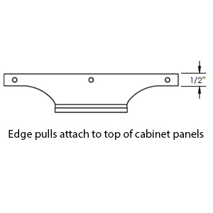 691-NB - Stradella - 8" Edge Pull - Natural Bronze