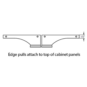 693-PWB - Stradella - 12" Edge Pull - Polished White Bronze