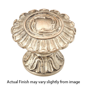 937-MSL - French Court - 1.5" Cabinet Knob - Monticello Silver