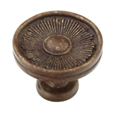 972-HLB - Sunburst - 1 3/8" Cabinet Knob - Hi-Lited Bronze