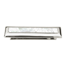 Precious Inlays - 3" Cabinet Pull - White Mother-of-Pearl/ Polished Nickel