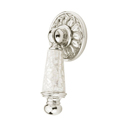 Precious Inlays - 1 3/8" Pendant Pull - White Mother-of-Pearl/ Polished Nickel