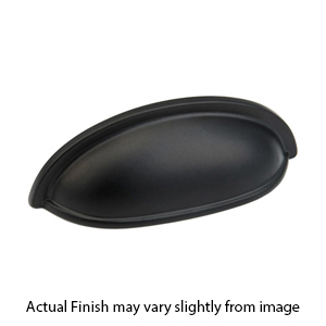 731-FB - Traditional - 4 5/8" Cup Pull - Flat Black