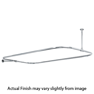 45" x 25" - Rectangular Shower Rod - End/Ceiling Mount